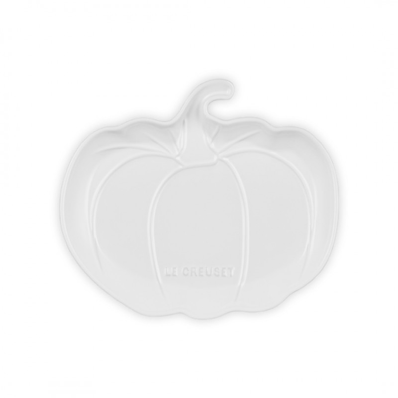 Plat de Service Citrouille en Céramique Émaillé Blanc 25 cm  - Le Creuset