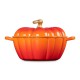 Cocotte Fonte Citrouille 3.7 L Orange Volcanique Gold (24 cm)  - Le Creuset