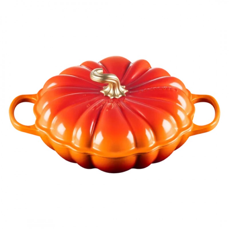 Cocotte Faitout Fonte Citrouille 2,5 L Orange Volcanique Gold (28 cm)  - Le Creuset