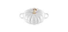 Cocotte Faitout Fonte Citrouille 2,5 L Blanc Gold (28 cm) 