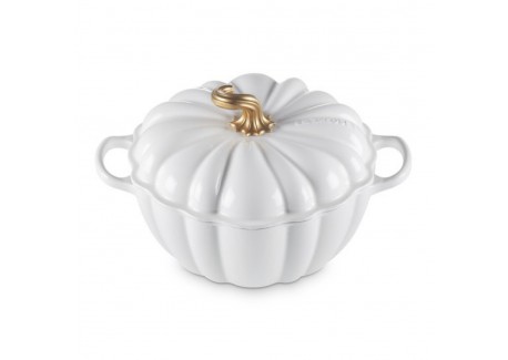 Cocotte Fonte Citrouille 3,7 L Blanc Gold (24 cm)  - Le Creuset