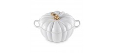 Cocotte Fonte Citrouille 3,7 L Blanc Gold (24 cm) 