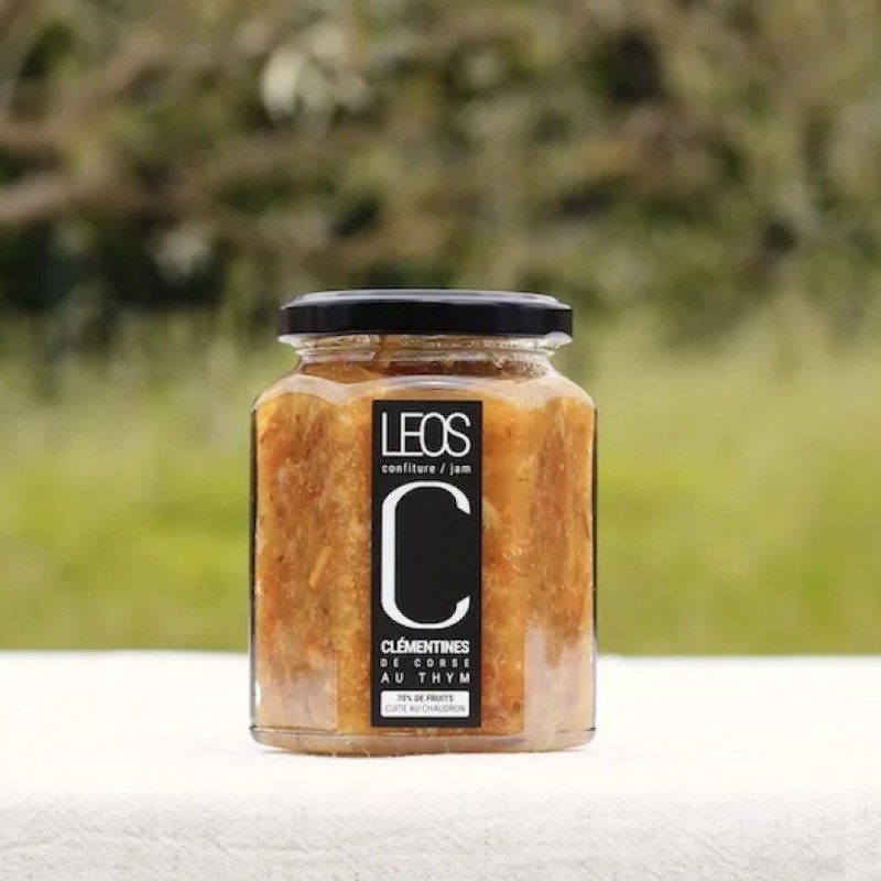 Confiture Artisanale de Clémentines De Corse au Thym Sauvage 328 g  - Leos