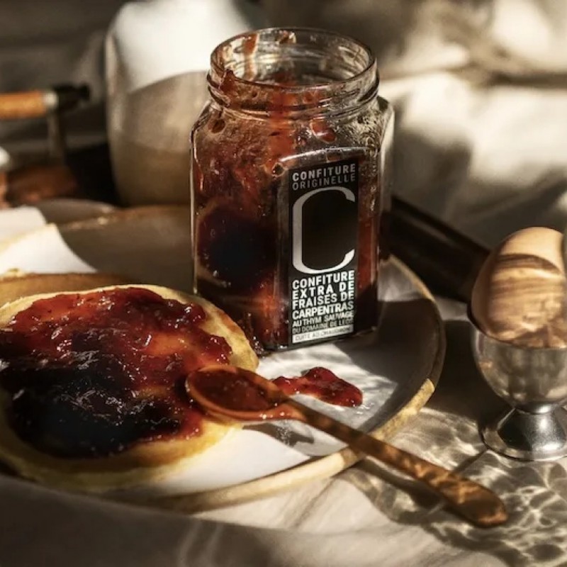 Confiture Artisanale de Fraises de Carpentras Au Thym Sauvage 328 g - Leos