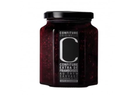 Confiture Artisanale de Framboises au Thym Sauvage 328 g - Leos