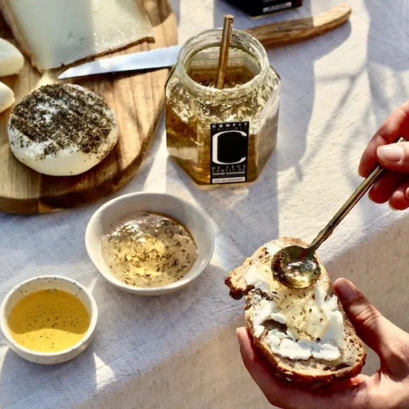 Ambachtelijke confit van wilde tijm van Domaine de Leos natuurlijke gelei 323g - Leos