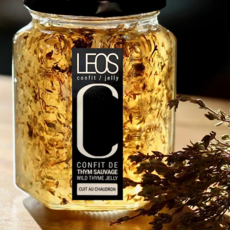Ambachtelijke confit van wilde tijm van Domaine de Leos natuurlijke gelei 323g - Leos