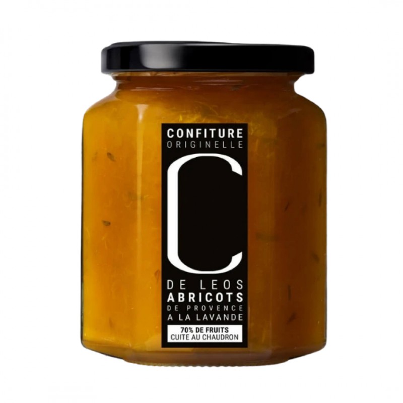 Confiture Artisanale d'Abricots De Provence à la Lavande 323 g - Leos