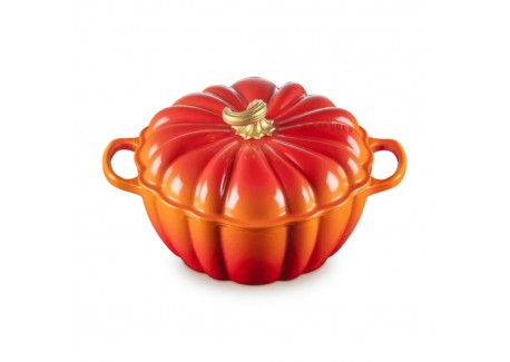 Cocotte Fonte Citrouille 3.7 L Orange Volcanique Gold (24 cm)  - Le Creuset