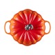 Pompoenvormige gietijzeren cocotte 3,7 L Vulkanisch Oranje Zilver (24 cm) - Le Creuset