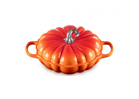 Cocotte Faitout Fonte Citrouille 2,5 L Orange Volcanique Argenté (28 cm)  - Le Creuset