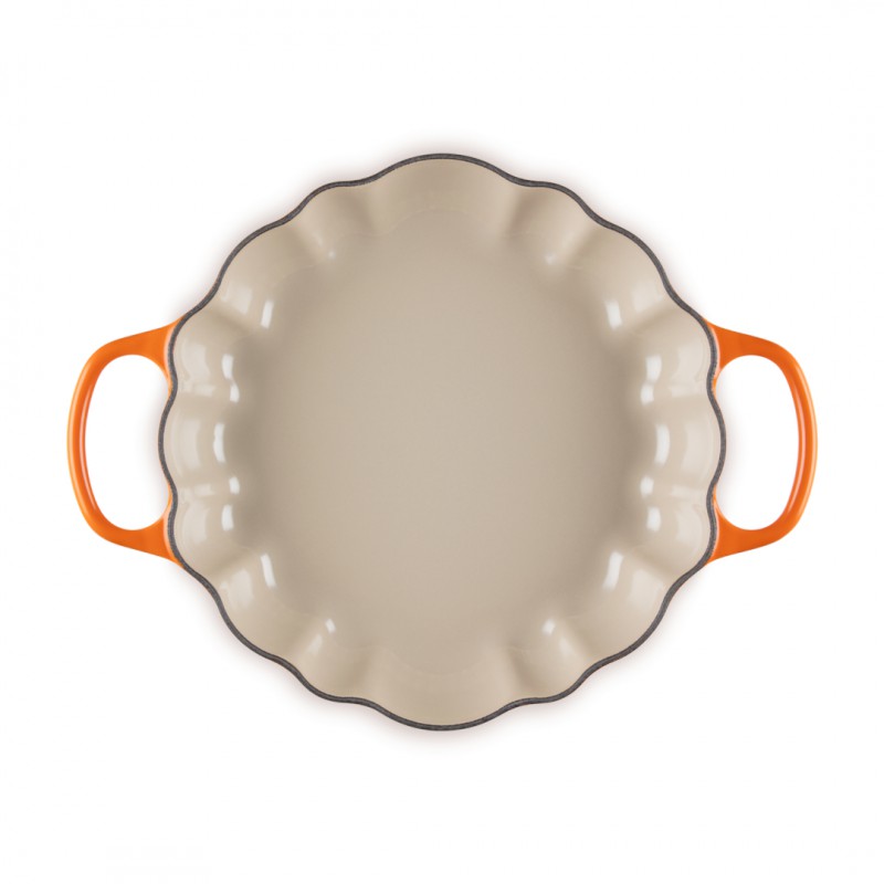 Cocotte Faitout Fonte Citrouille 2,5 L Orange Volcanique Argenté (28 cm)  - Le Creuset