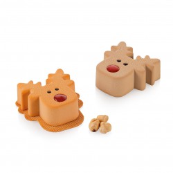 Rudolf 100 Moule en Silicone 3D Renne 30 mm 6x100ml  - Silikomart