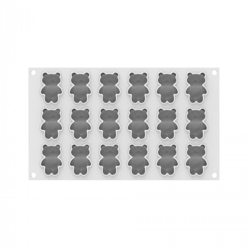 Teddy Bear XS 20 Moule en Silicone Mini Ourson 21 mm 18x20 ml  - Silikomart Professional