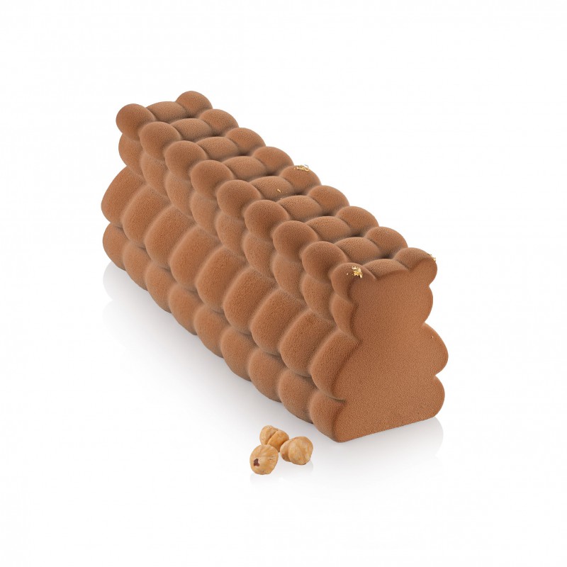 Moule en Silicone 3D Ourson Bûche Peluche avec Chablon 1100  - Silikomart Professional