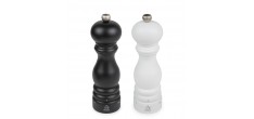 Paris Duo Moulin à Poivre et à Sel Zirlion 20 cm Noir et Blanc Mat 