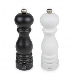 Paris Duo Moulin à Poivre et à Sel Zirlion 20 cm Noir et Blanc Mat  - Peugeot