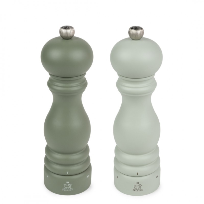 Paris Duo Pepermolen en Zoutmolen Zirlion 20 cm Varen Groen en Salie  - Peugeot