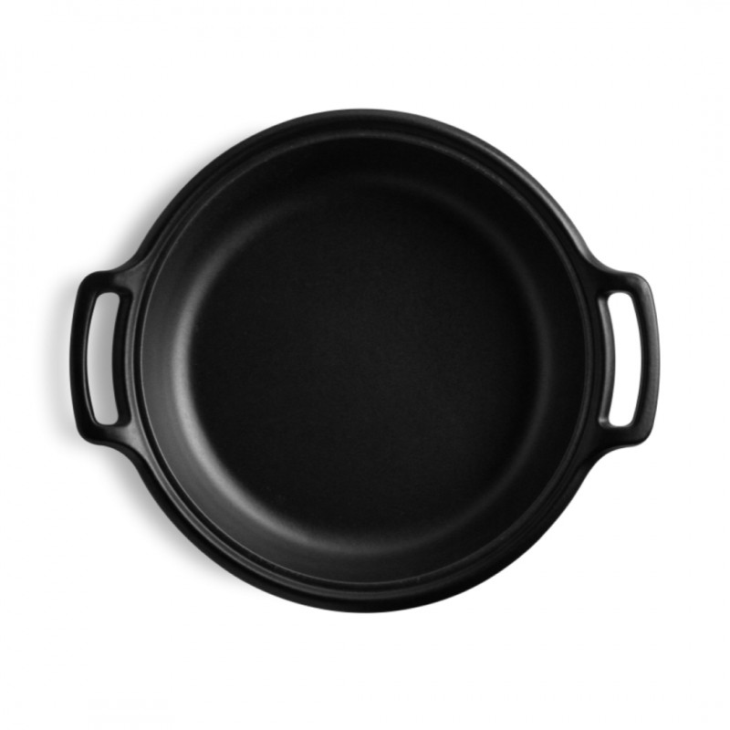 Sublime + Cocotte Ronde en Céramique 5.5 L 26 cm Gris Ardoise  - Emile Henry