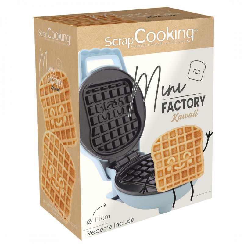 Waffle Factory Miniwafelijzer "Kawaii" Individueel - Scrapcooking