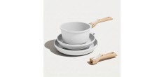 L'Incroyable Pack Poeles & Casserole Poignées Amovibles Blanc 7 pcs 