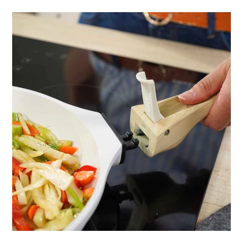L'Incroyable Pack Poeles & Casserole Poignées Amovibles Blanc 7 pcs  - Cookut