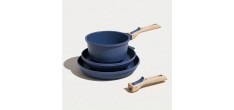 L'Incroyable Pack Poeles & Casserole Poignées Amovibles Bleu 7 pcs 