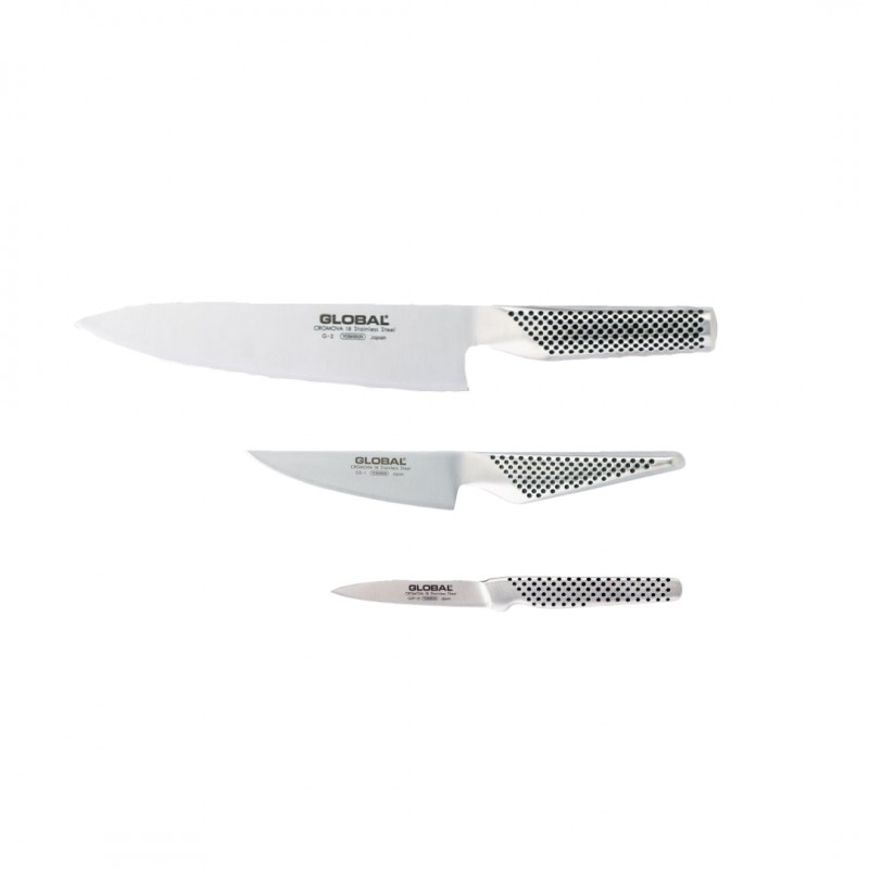 G2115 Set Couteaux 3 pcs Chef 20 cm + Office 11 cm + Couteau à peler 8 cm  - Global