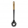 Cuillère à Pâtes Silicone Noir Manche Bois 31 cm 
