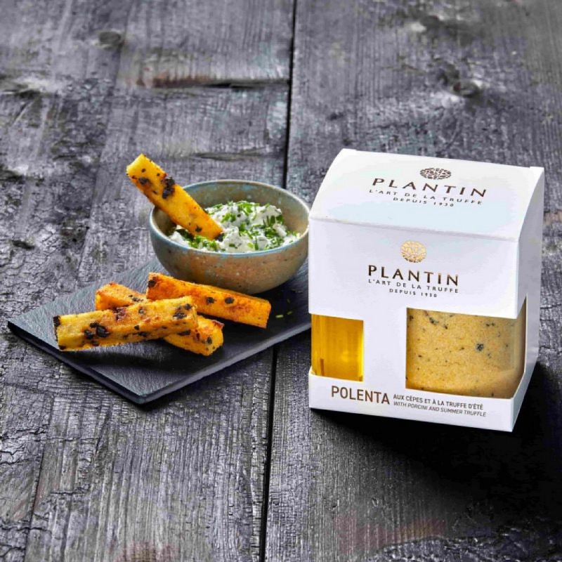 Geschenkset Polenta met Eekhoorntjesbrood en Zomertruffel 120 g + Olijfolie met - Plantin