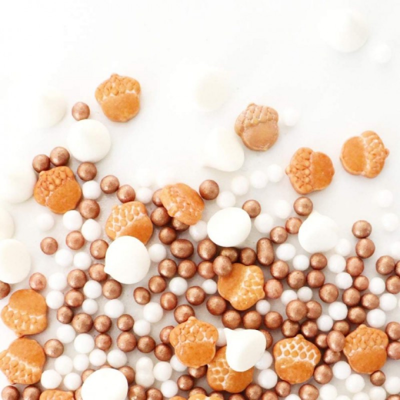 Décors Sucrés Mix Automne Blanc Orange 40 g  - Scrapcooking