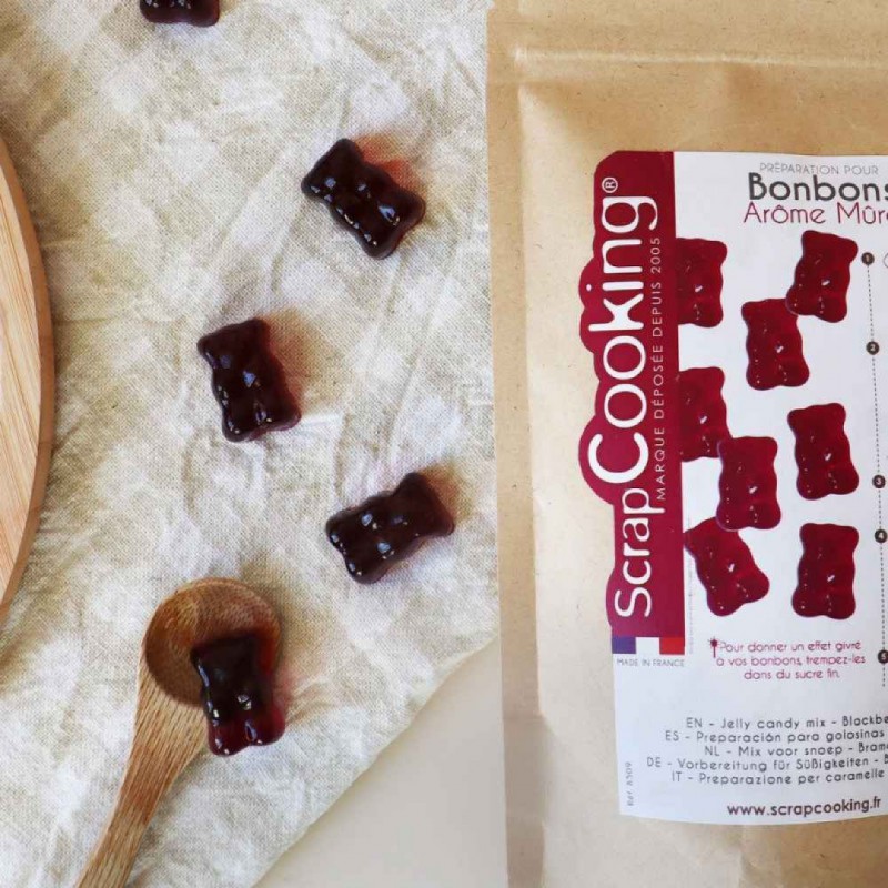Préparation pour Minis Bonbons Maison Saveur Mûre 100 g  - Scrapcooking