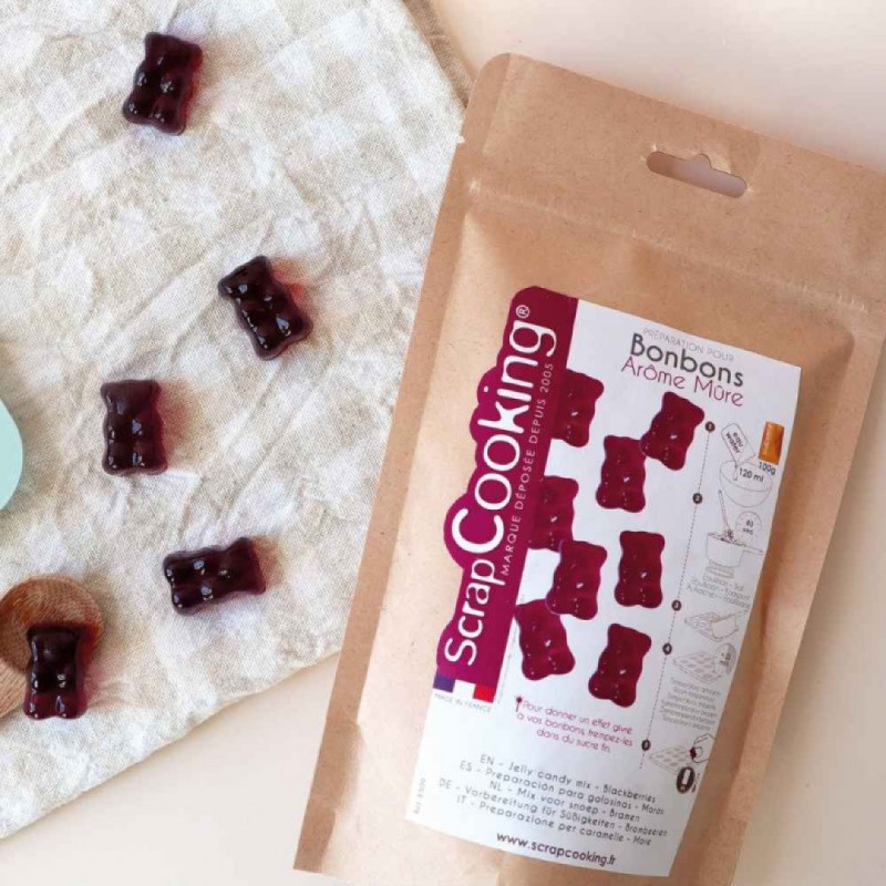 Préparation pour Minis Bonbons Maison Saveur Mûre 100 g  - Scrapcooking