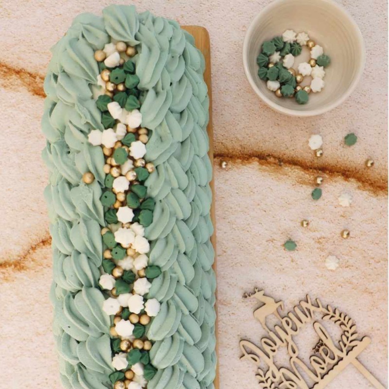 Sfeervolle winterdecoraties besneeuwd bos 35 g - Scrapcooking