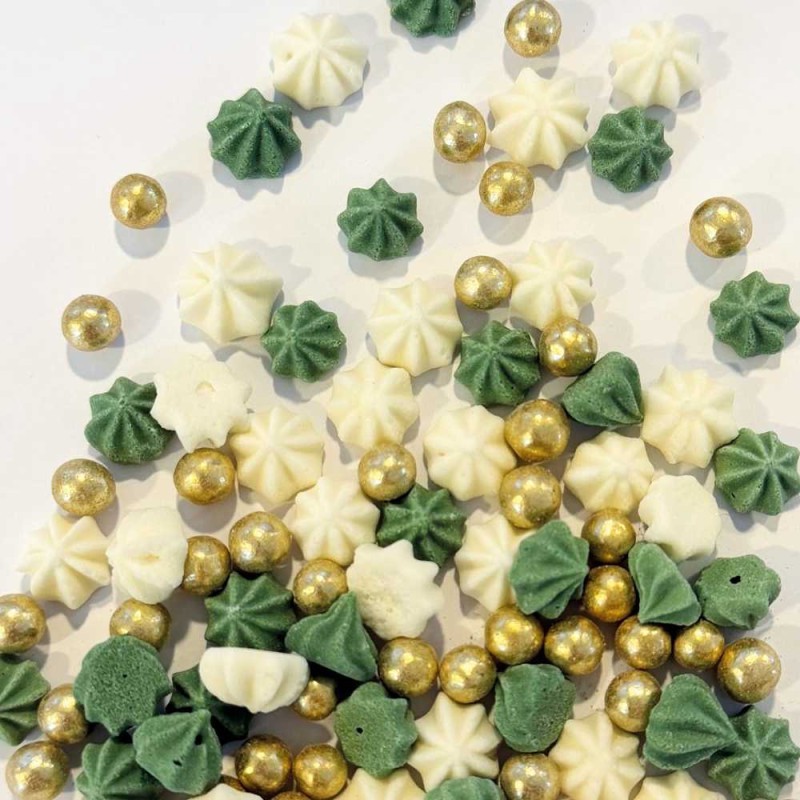 Sfeervolle winterdecoraties besneeuwd bos 35 g - Scrapcooking