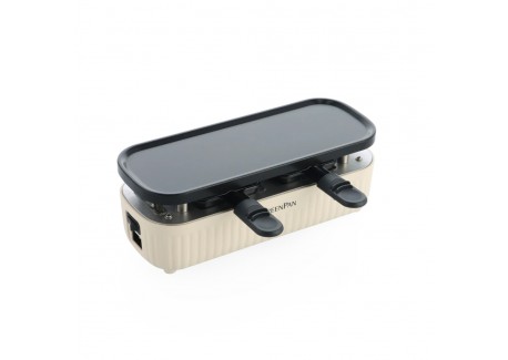 Silhouette Connect Gourmet Appareil à Raclette Blanc Creme (2 pers)  - Greenpan