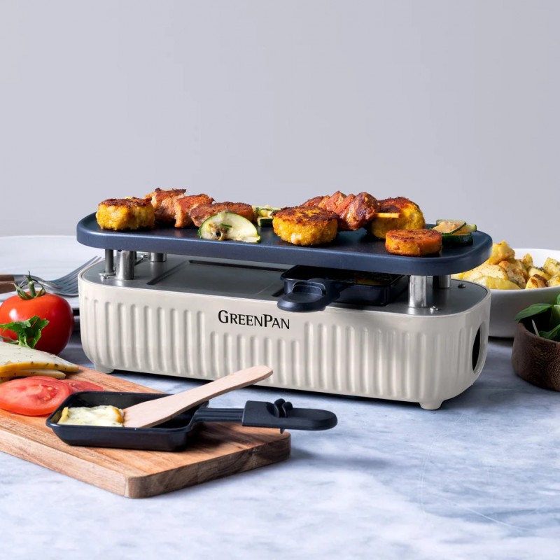 Silhouette Connect Gourmet Raclette Machine Witte Crème (2 personen) - Greenpan