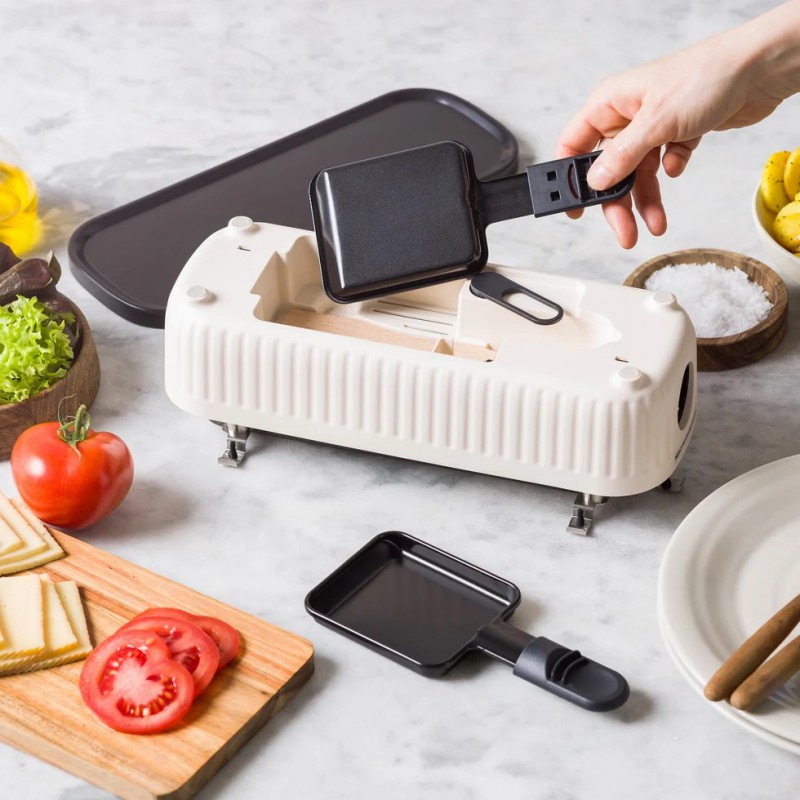 Silhouette Connect Gourmet Raclette Machine Witte Crème (2 personen) - Greenpan