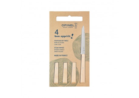 Coffret Bon Appétit Couteaux de Table Charme 4 pcs  - Opinel