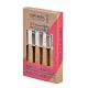 Les Essentiels 112 Boxset 3 Messen + RVS Dunschiller Houten Handvat  - Opinel
