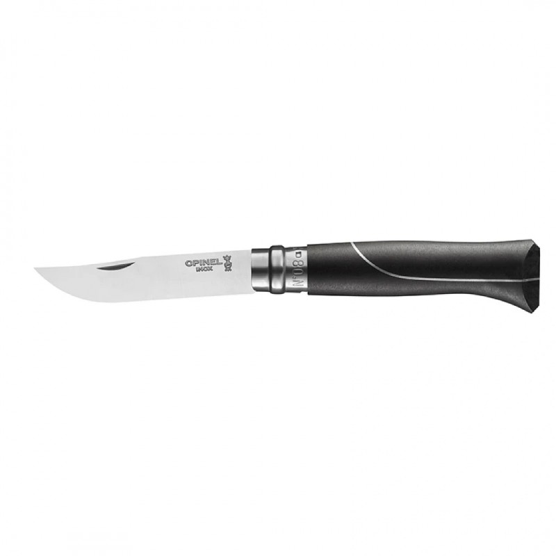Ellipse Zakmes N°08 RVS Lemmet Ebbenhouten Heft en Aluminium  - Opinel