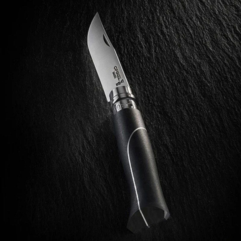 Ellipse Zakmes N°08 RVS Lemmet Ebbenhouten Heft en Aluminium  - Opinel