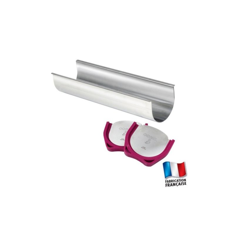 Gobel - Moule à Bûche Inox Côtés Amovibles + Silicone 30 cm - Les