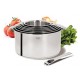 Casteline 5 Glazende RVS Kookpot 20 cm 3,2 L Verwijderbare Handvatten - Cristel