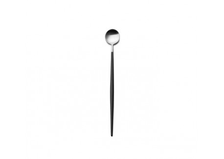 Goa Long Drink Lepel Mat Staal Zwart Heft - Cutipol