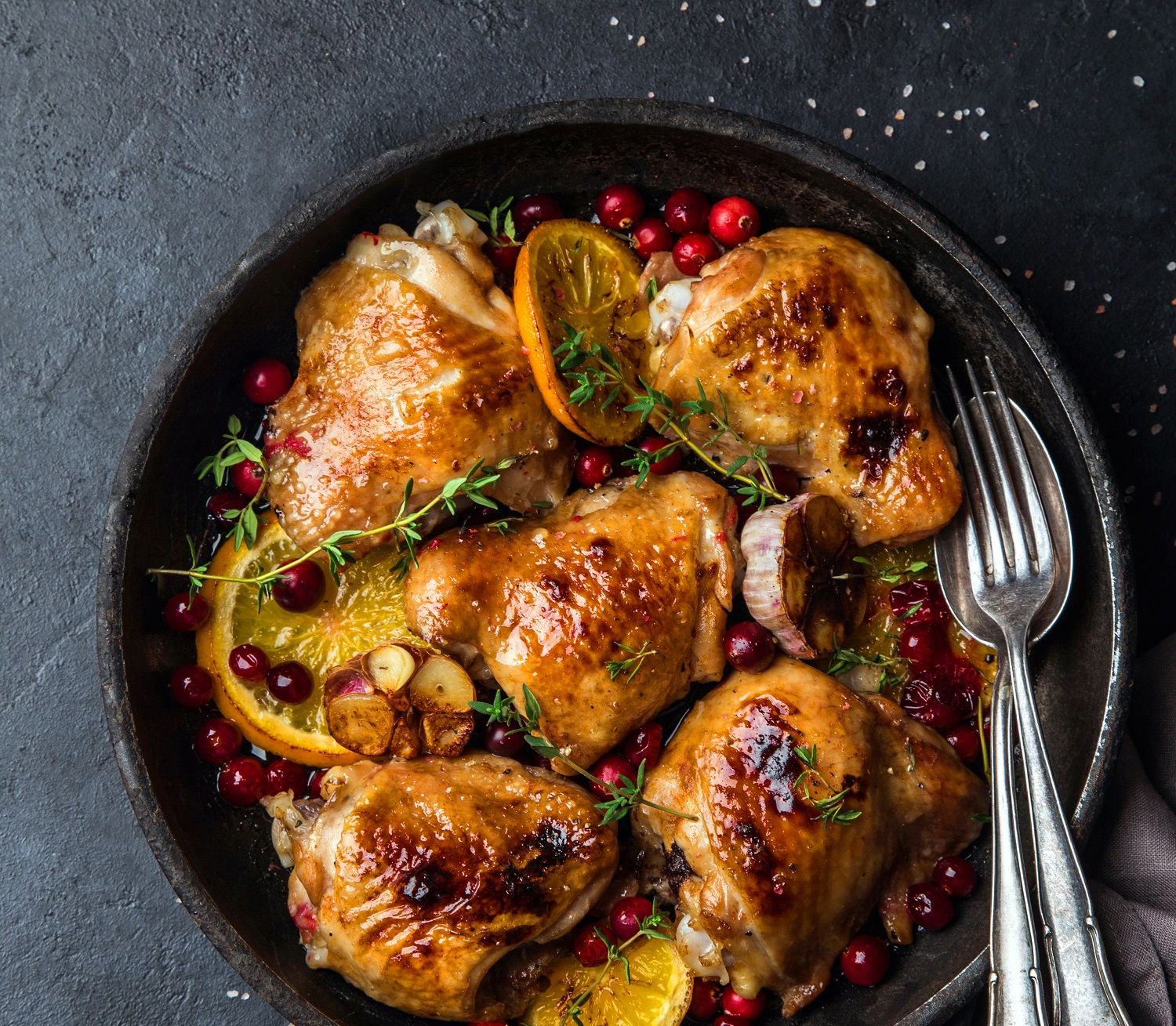 Tajine met kip, sinaas en veenbessen